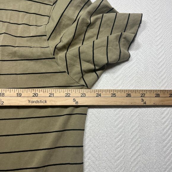 Outerknown T Shirt Men L Green Black Khaki Striped Spellout Outdoors Hiking SPOT - Picture 8 of 13